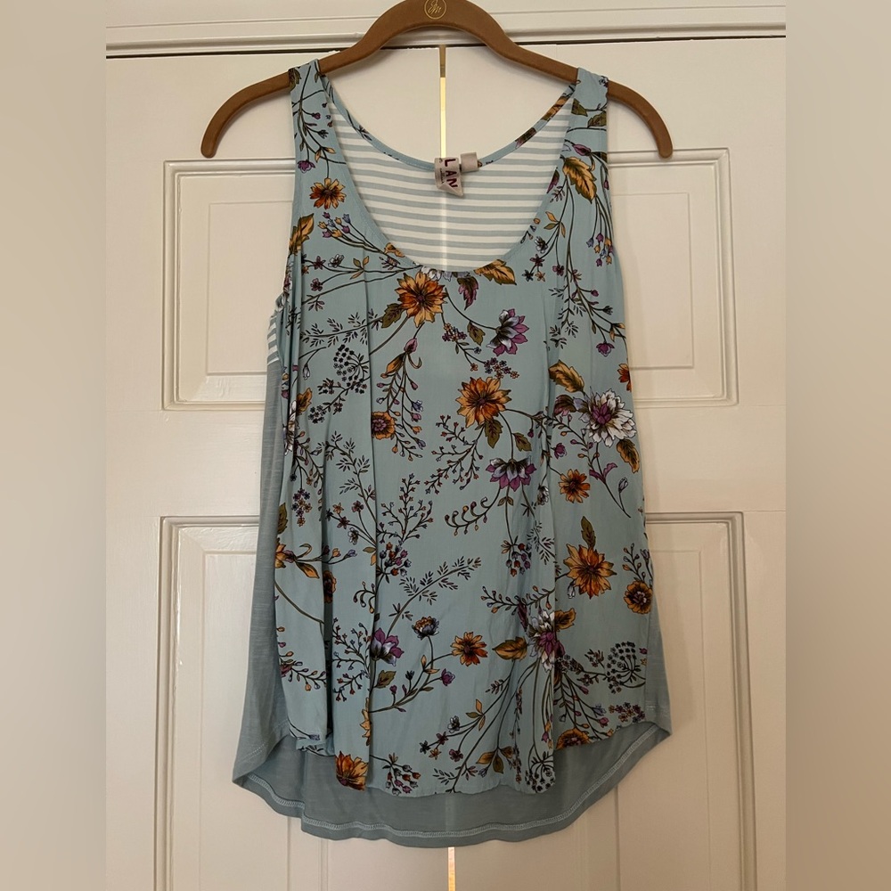 EUC Anthropologie Dolan Floral/Stripe Top - size XS